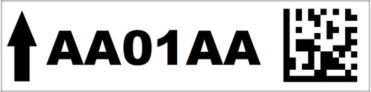 2.5x10 2D Card Location Label