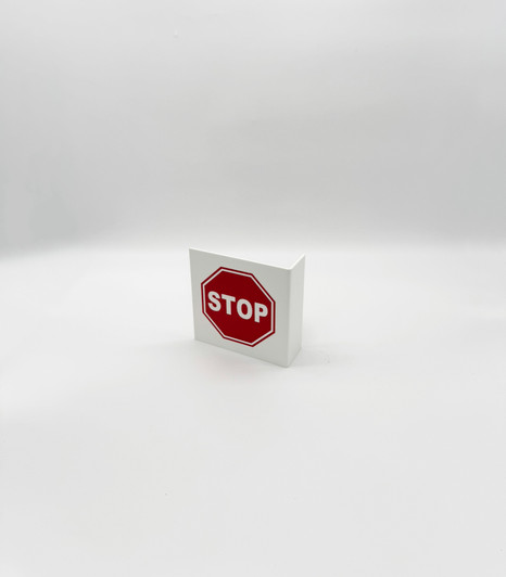 6" x 6" Stop Sign - Back