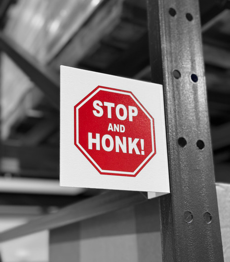 6" x 6" Stop and Honk Sign