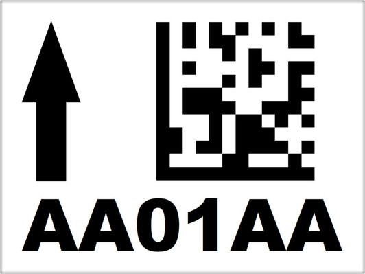 3x4 2D Freezer Rack Location Labels