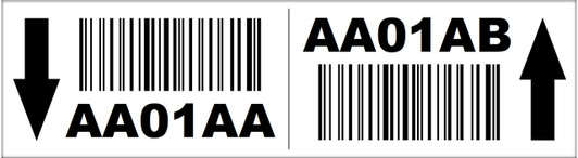 2.75x10 Freezer Rack Location Label