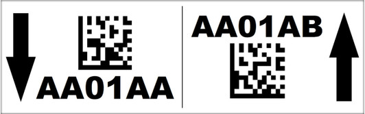 2.5x8 2D Freezer Rack Location Label