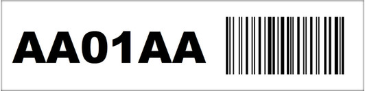 1x4 Laminated Bin Label