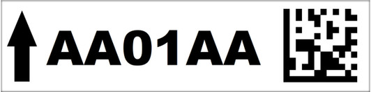 2.5x10 2D Barcode Laminated Tote Label