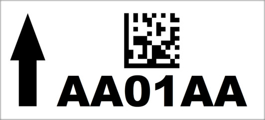 2.5x5.5 2D Barcode Laminated Tote Label