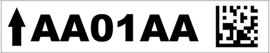 2x10 2D Barcode Laminated Tote Label