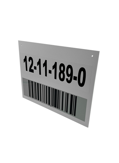 Double Sided Barcode Sign