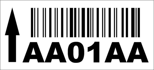 2.5x5.5 Rack Location Label