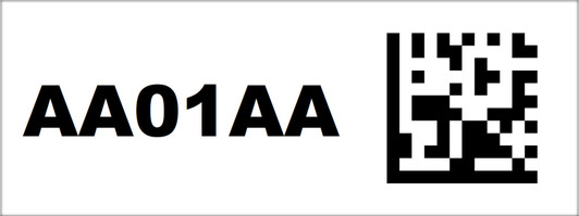 1.5x4 2D Magnetic Rack Labels