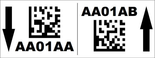 3x8 2D Magnetic Rack Label