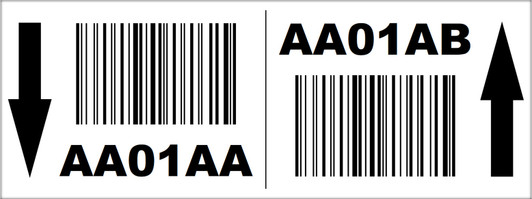 3x8 Magnetic Rack Label