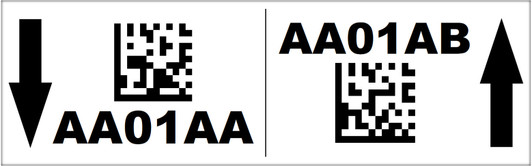 2.5x8 2D Magnetic Rack Label