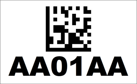 4" x 6.5" 2D Plastic Standard Adhesive