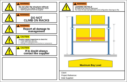 Selective Rack Load Sign