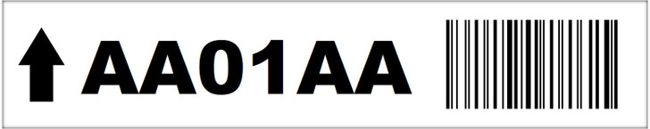 2x10 Laminated Card Location Label