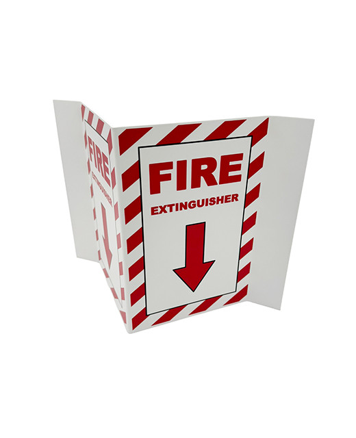 Fire Extinguisher Sign - 3 View