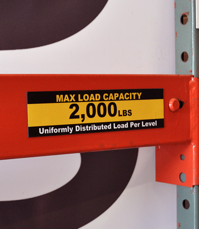 Magnetic Beam Load Label - 3x8