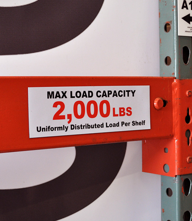 Magnetic Beam Load Label - T4-2.5x8