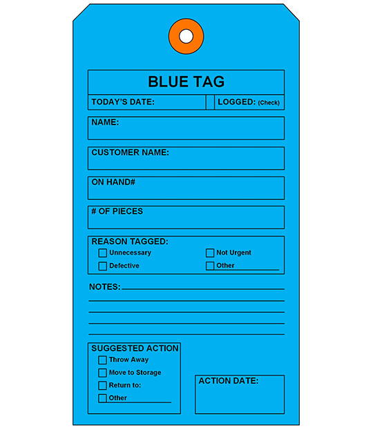 Blue Tags - 3 3/4