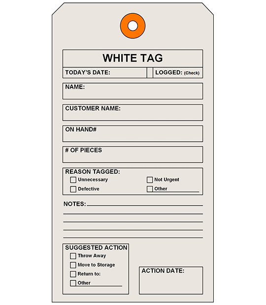 White Tags - 3 3/4