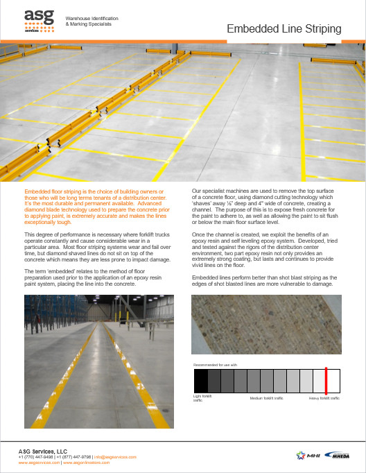 Embedded Line Striping