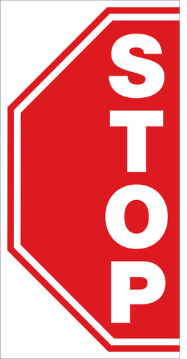 Stop Floor Sign Half