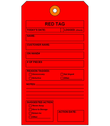 Quarantine Red Tags - 3 3/4