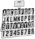 BERNARD quality stick-on self aligning letter. Vinyl, 3" size. White "J". Sold 10 per pack.
