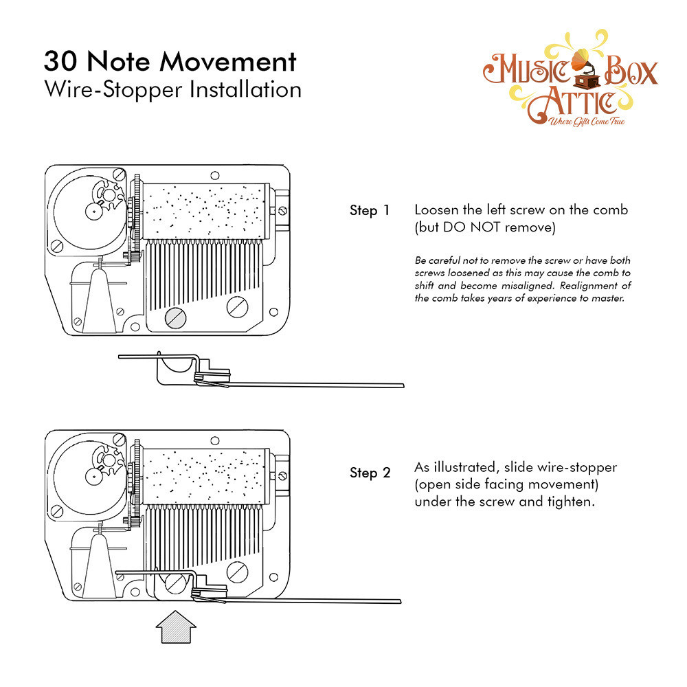 30-Note Music Box Movements | Mechanical | Music Box Attic
