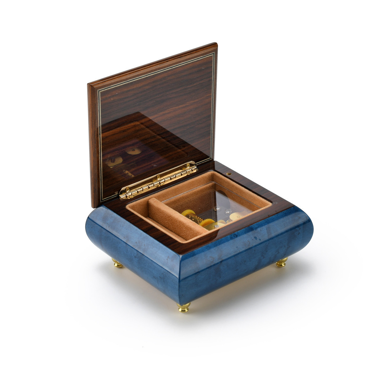 Nautical Musical Jewelry Box | Wood Inlay | Music Box Attic