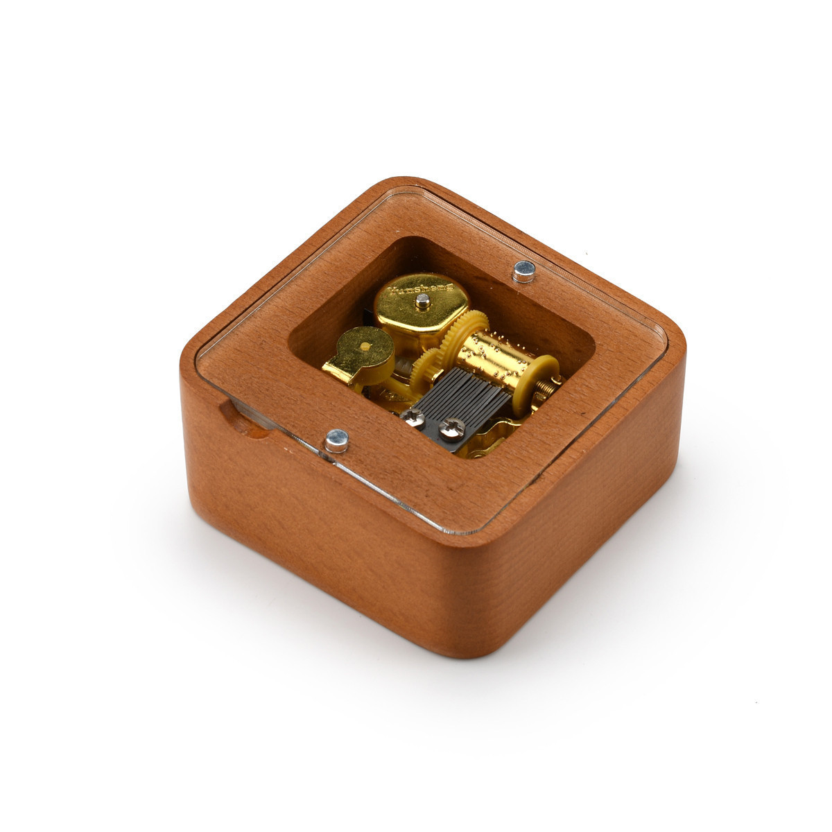 Natural Wood Tone Music Box Photo Frames Music Box Attic