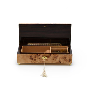 Lavish Hand Made Classic Style Music Jewelry Box with Lock and Key