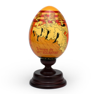 Limited Edition Reuge Hand-Painted Russian Egg titled La Troupe de Mademoiselle Eglantine