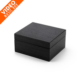 Ultra-Modern Hi Gloss Black Apricot Finish 3.6 LCD Video Jewelry Box