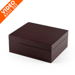 Q959 Vintage Wooden Musical Jewelry Box 5 Drawer Jewelry 