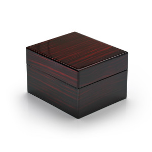 Modern Hi Gloss Macassar Finish 30 Note Music Jewelry Box