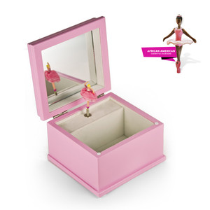 Matte Pink Enchanted Fairy 18 Note Ballerina Musical Jewelry Box - You Pick The Song