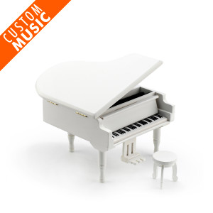 Matte White Miniature Custom USB Sound Module Piano Music Box