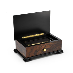 Reuge ミュージックボックス スイス製 VINTAGE SWISS REUGE 72 MUSIC BOX, CRYSTAL CLEAR GLASS CASE