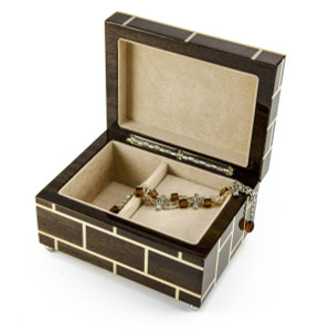 Modern Masonry Design Hand Made Sorrento Italian 30 Note Music Jewelry Box