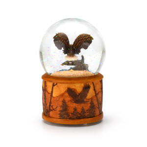 Top of the World - Bald Eagle Snow Water Globe from Twinkle