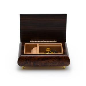 front view of musical jewelry box
