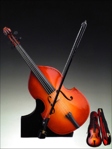 Irresistible Upright Bass Violin Music Box With A Stand