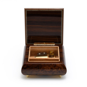 Handcrafted 50th Anniversary / Birthday with Gold Ribbon 30 Note Music Jewelry Box