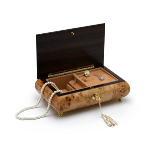 Classic Style 30 Note Italian Music Jewelry Box with Lock and Key