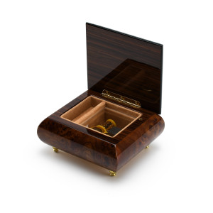 dark wood jewelry music box