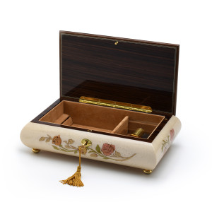 interior rose inlay jewelry box