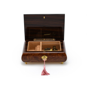 Truly Remarkable Calla Lilies and Cross Inlay Music Jewelry Box