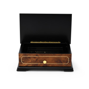 Reuge ミュージックボックス スイス製 VINTAGE SWISS REUGE 72 MUSIC BOX, CRYSTAL CLEAR GLASS CASE