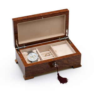 Stunning Vavona Wood 30 Note Classic Italian Style Musical Valet / Watch Box